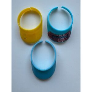 Barbie Doll Size Visor‎ Lot Blue & Yellow Replacement Parts